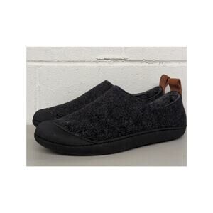 new mens Huckberry Greys Wool Outdoor Slipper sz8 black charcoal slip on